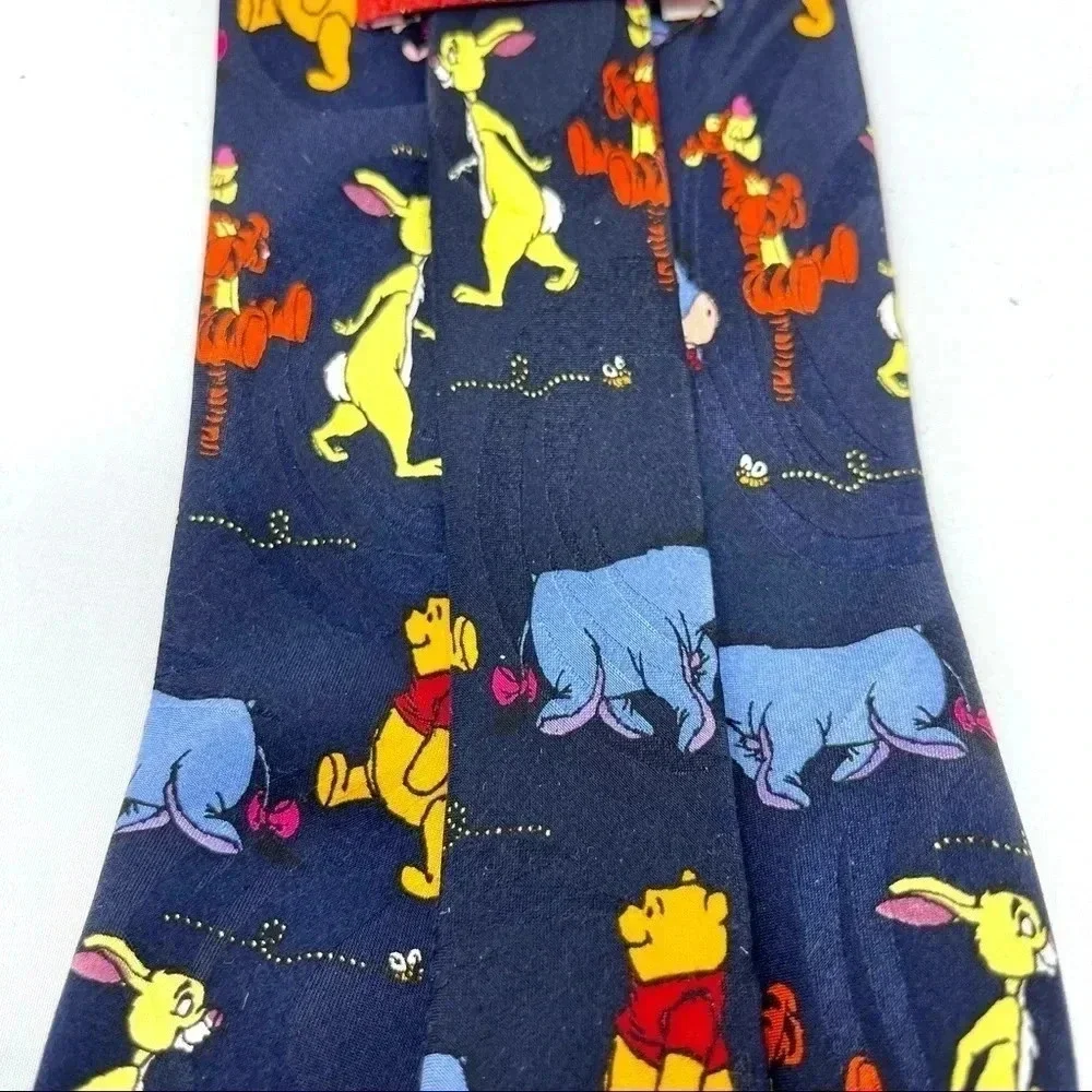 Pooh and Friends Navy Silk Tie‎ Made by Disney